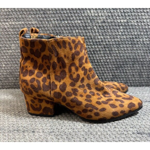 Women's Target Leopard Print Boots Booties Size 6 - Picture 7 of 8